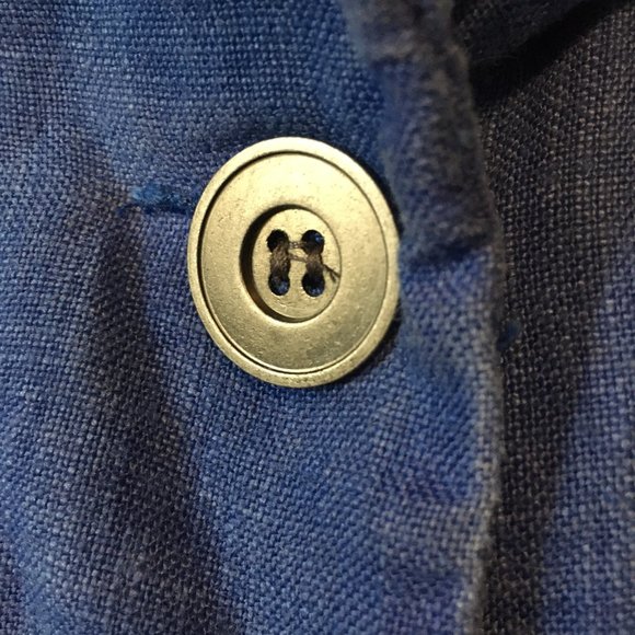 Netherlands True Blue Cropped 100% Linen Blazer - Picture 9 of 12